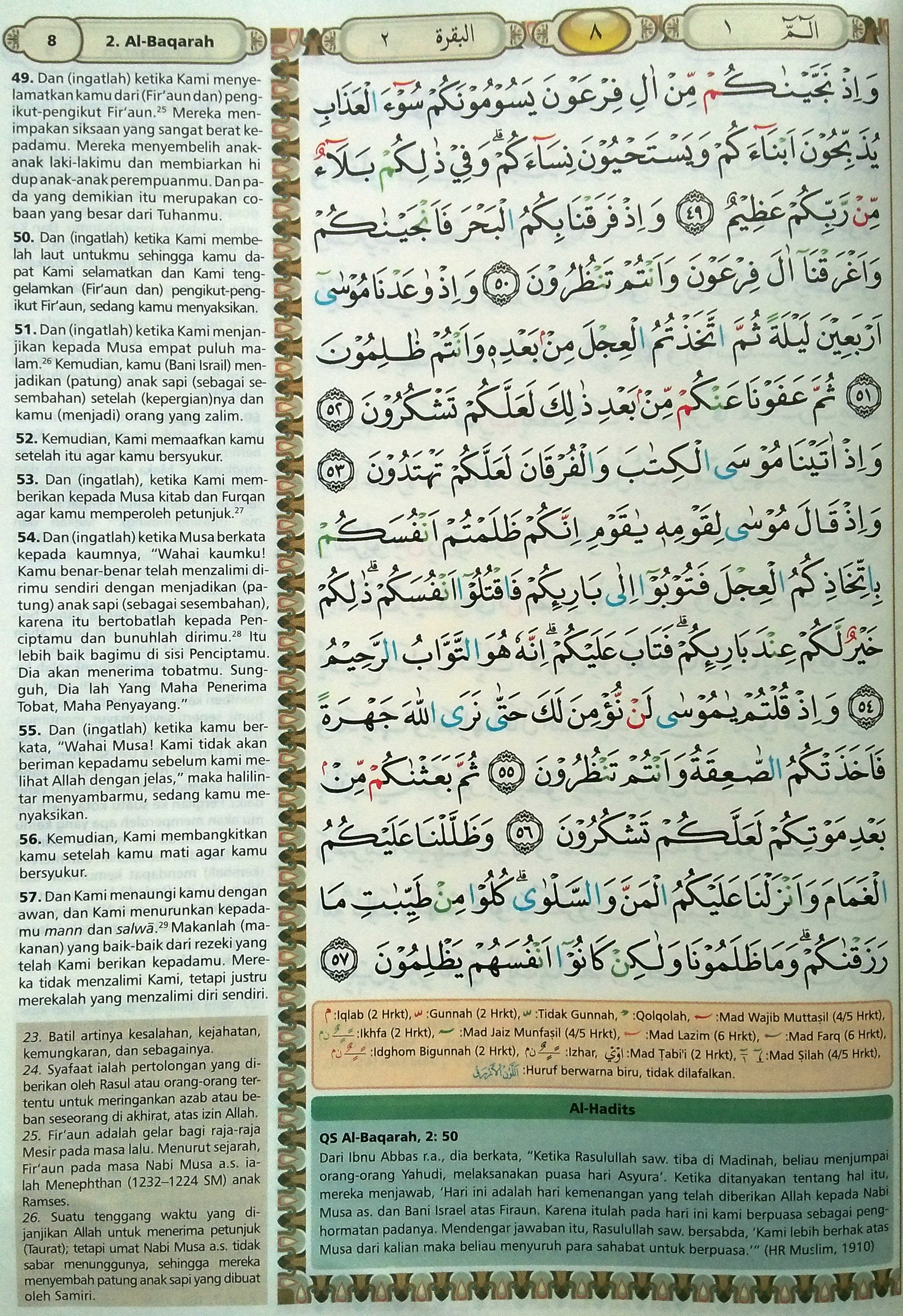 Surat Al Baqarah ayat 49-57